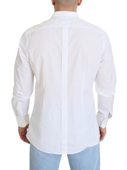 Dolce & Gabbana Elegance Reimagined White Cotton Dress Shirt - IT43 | XL