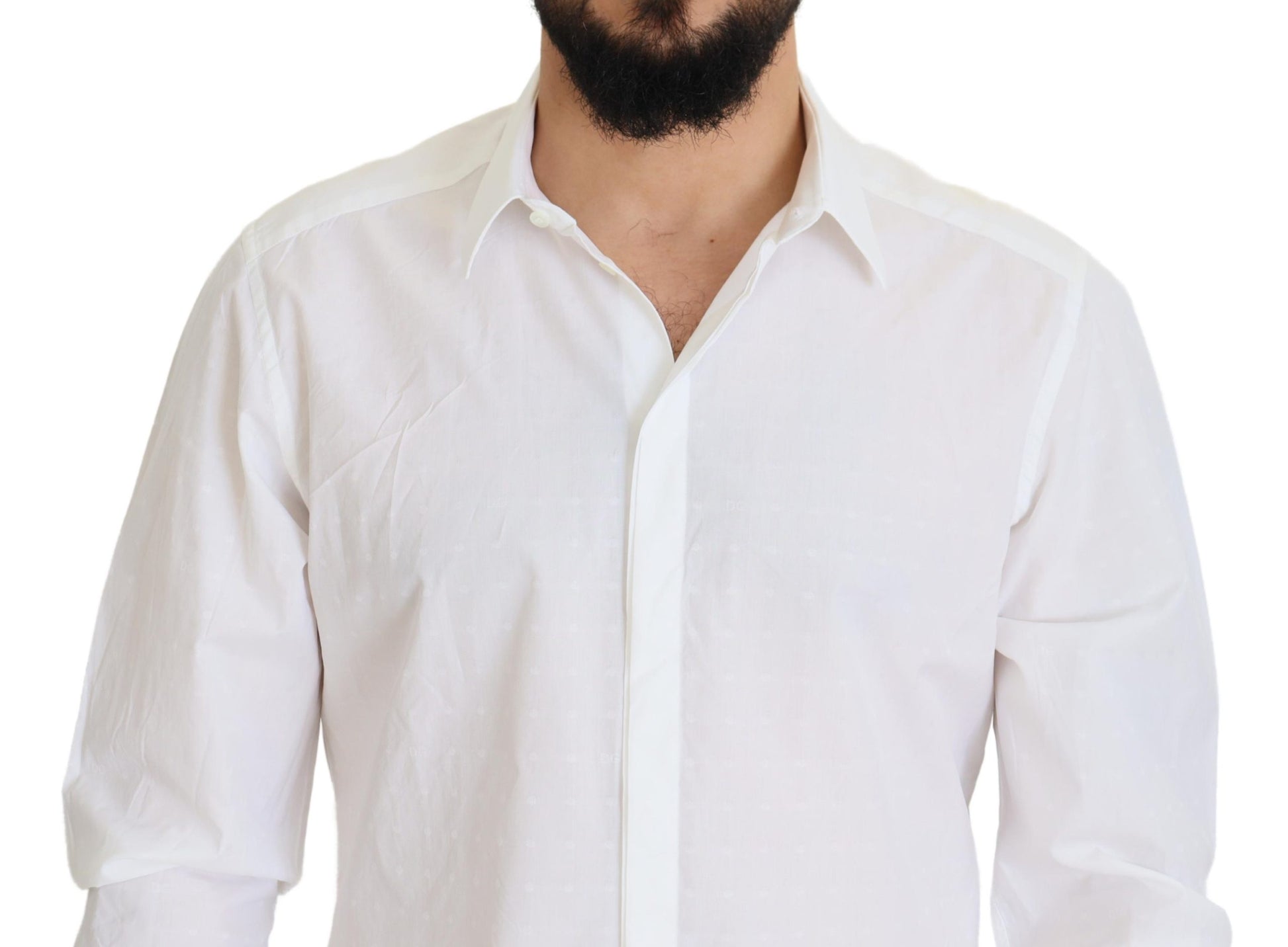 Dolce & Gabbana Elegance Reimagined White Cotton Dress Shirt - IT43 | XL