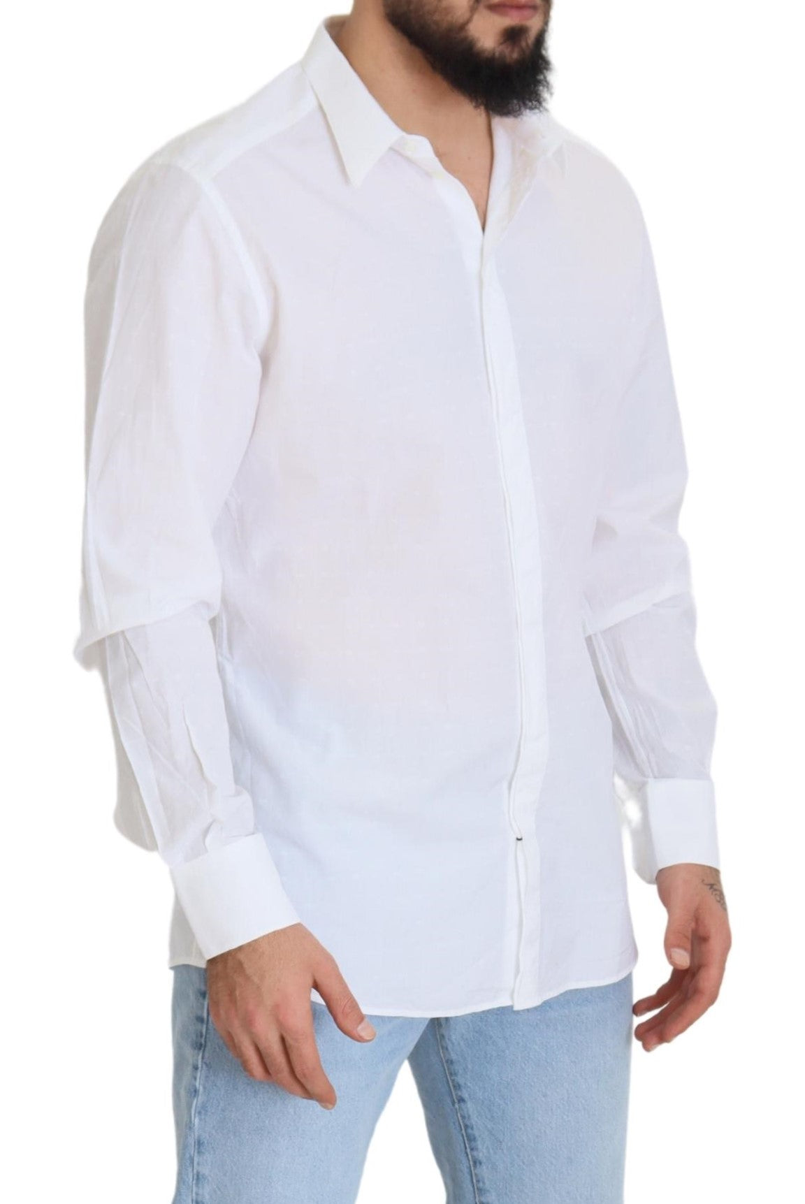 Dolce & Gabbana Elegance Reimagined White Cotton Dress Shirt - IT43 | XL