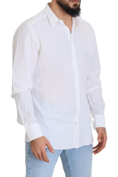 Dolce & Gabbana Elegance Reimagined White Cotton Dress Shirt - IT43 | XL