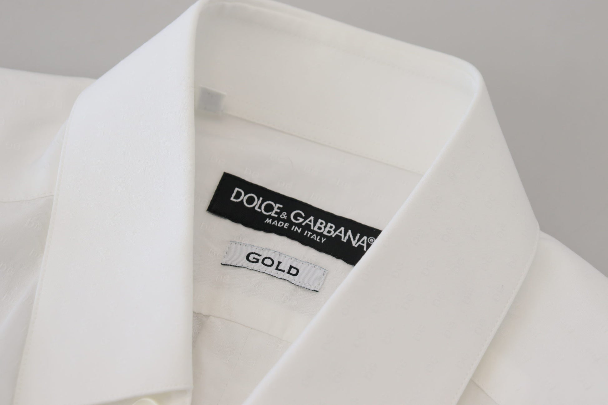 Dolce & Gabbana Elegant White Cotton Dress Shirt Slim Fit - IT37 | XS