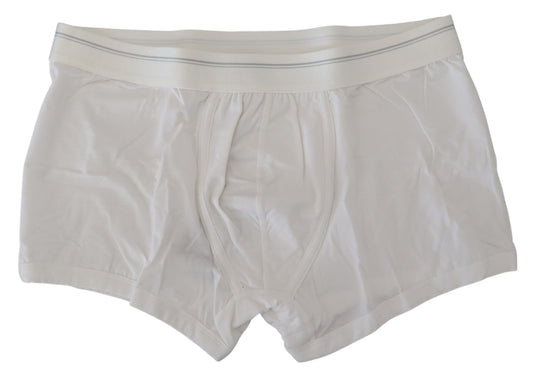 Dolce & Gabbana Elegant White Cotton Blend Boxer Shorts - IT4 | S