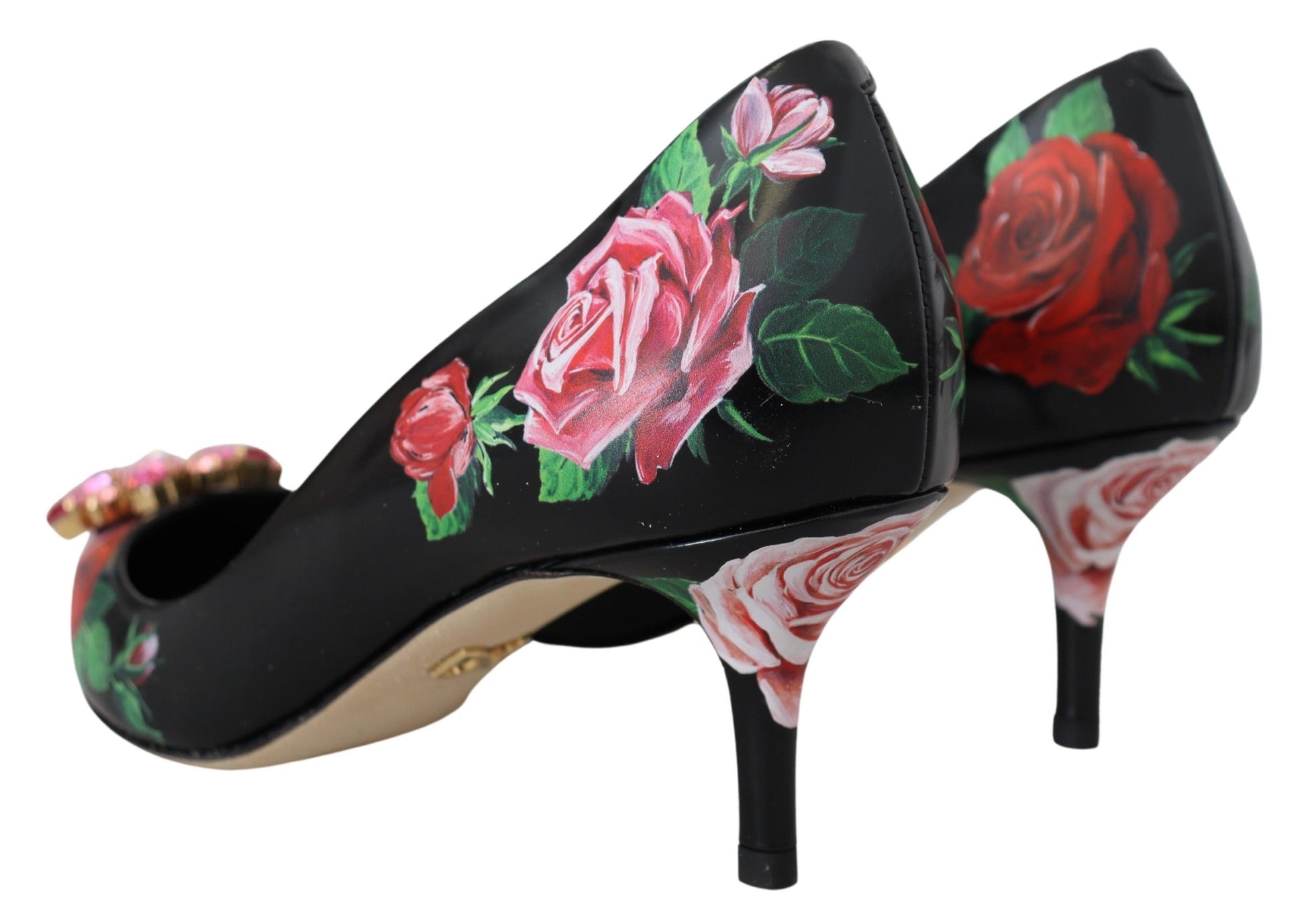 Dolce & Gabbana Elegant Floral Crystal Pumps - EU36.5/US6