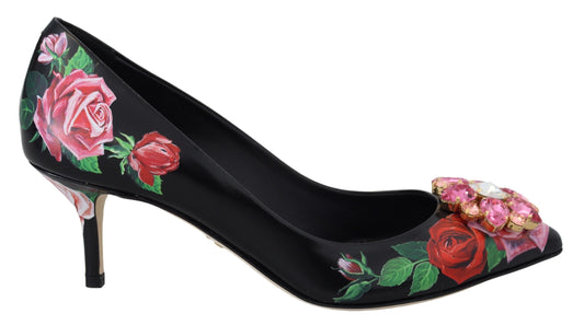 Dolce & Gabbana Elegant Floral Crystal Pumps - EU36.5/US6