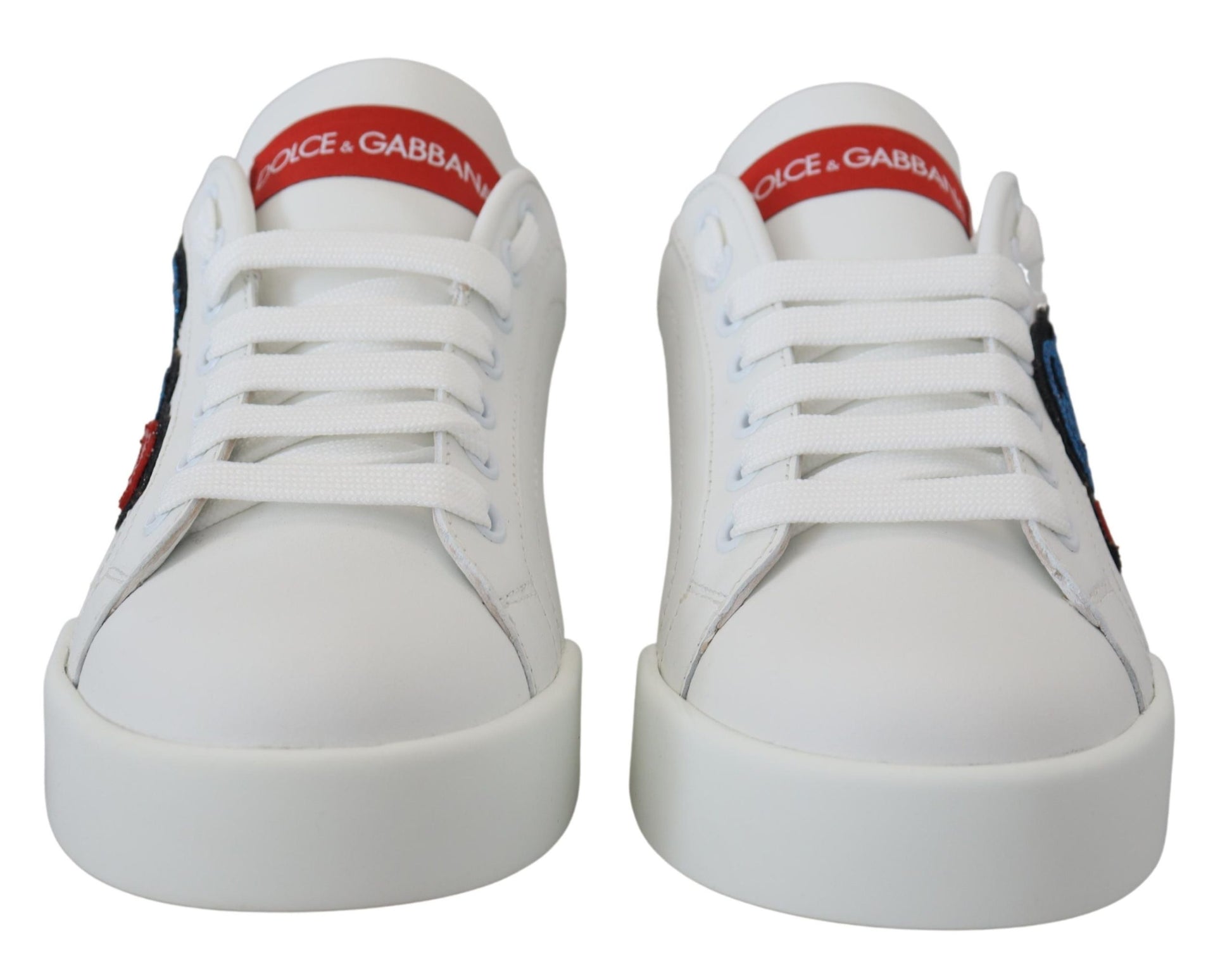 Dolce & Gabbana Sparkling White Portofino Sneakers - EU35/US4.5