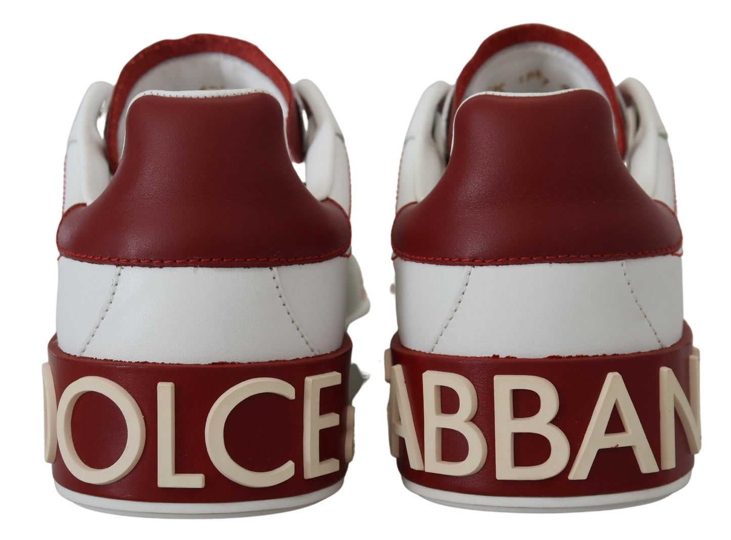 Dolce & Gabbana Chic White Portofino Leather Sneakers - EU46/US13