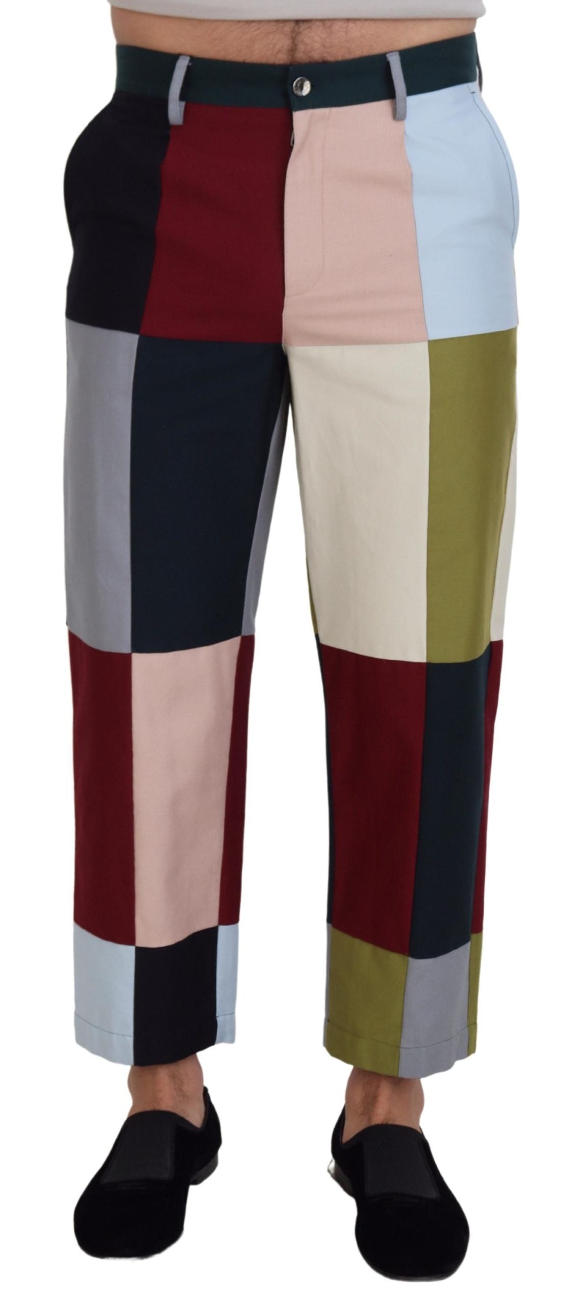 Dolce & Gabbana Stunning Multicolor Patchwork Pants - IT48 | M