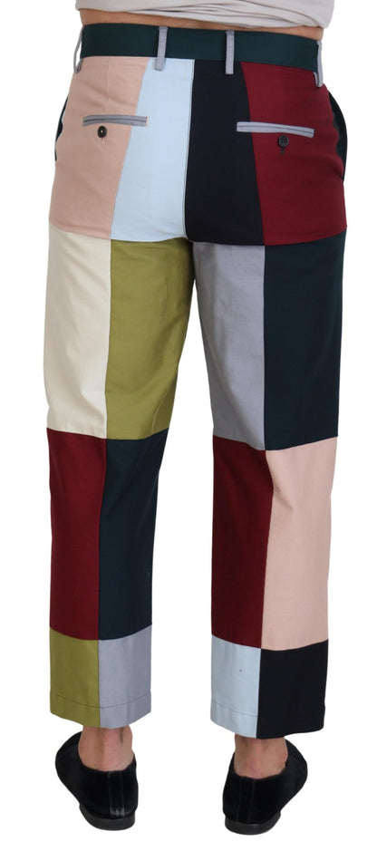 Dolce & Gabbana Stunning Multicolor Patchwork Pants - IT48 | M