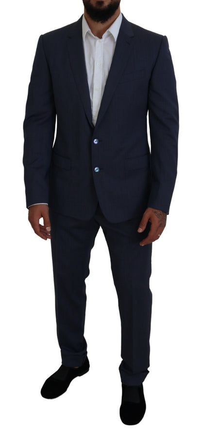 Dolce & Gabbana Elegant Blue Martini Men’s Slim Fit Suit