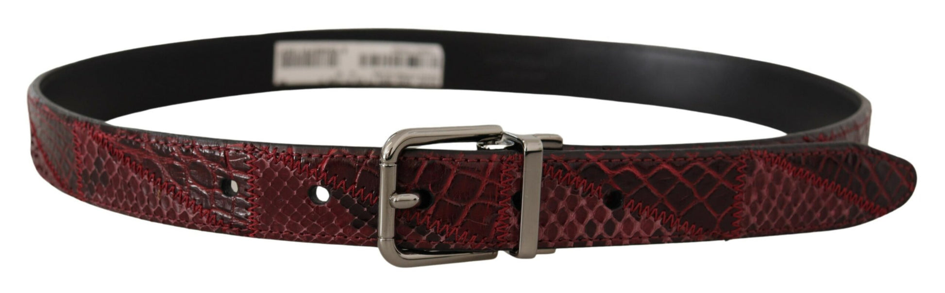 Dolce & Gabbana Elegant Red Exotic Leather Belt - 75 cm / 30 Inches