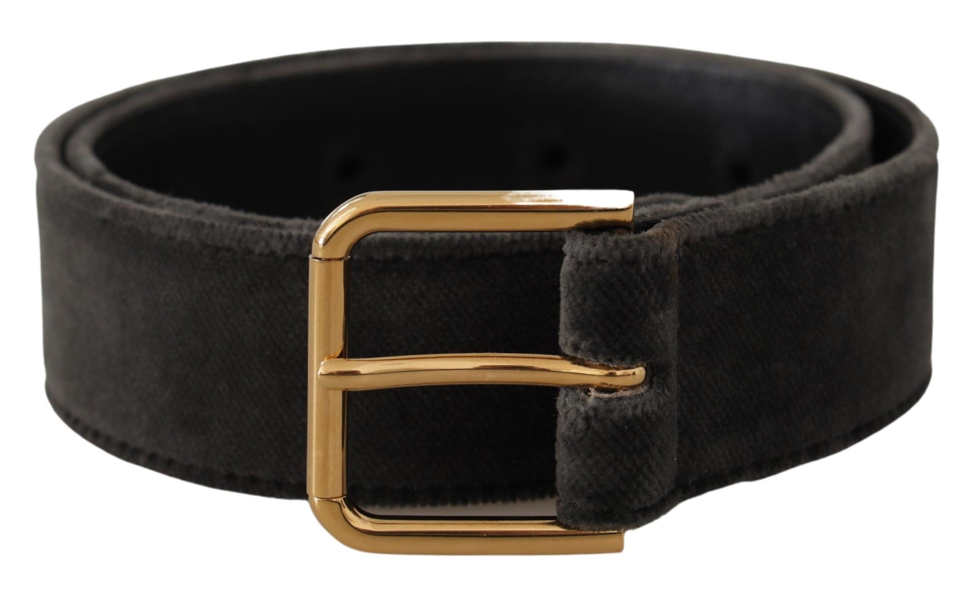 Dolce & Gabbana Elegant Velvet Belt with Engraved Buckle - 60 cm / 24 Inches