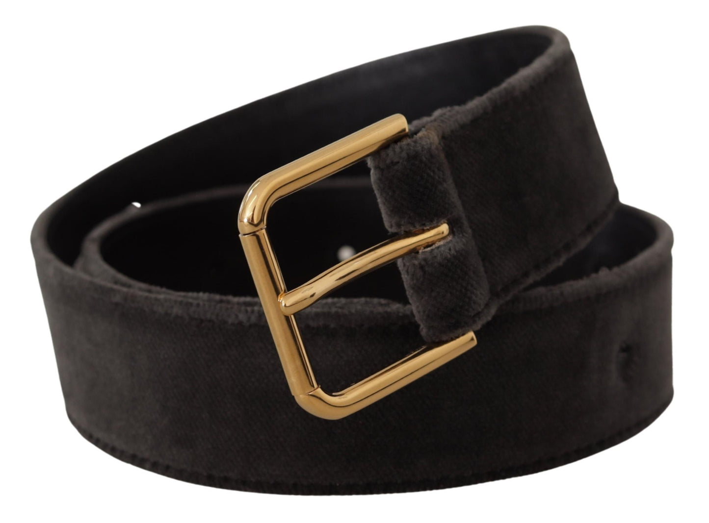 Dolce & Gabbana Elegant Velvet Belt with Engraved Buckle - 60 cm / 24 Inches