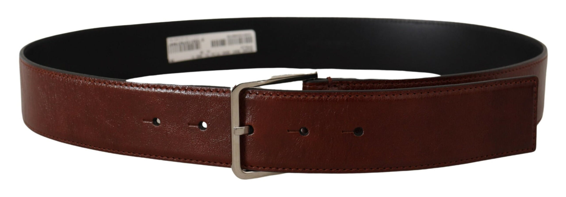 Dolce & Gabbana Elegant Leather Belt with Engraved Buckle - 85 cm / 34 Inches