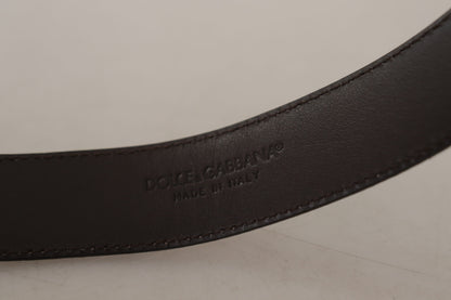 Dolce & Gabbana Elegant Snakeskin Leather Belt - 70 cm / 28 Inches