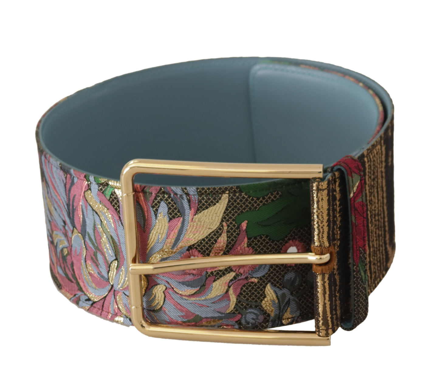 Dolce & Gabbana Multicolor Leather Logo Buckle Belt - 70 cm / 28 Inches