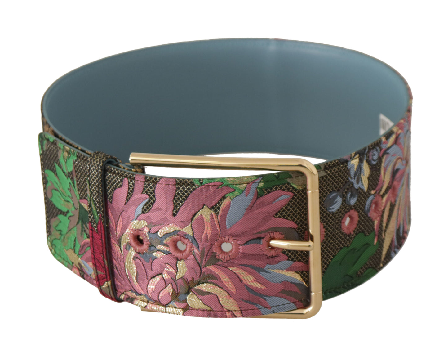 Dolce & Gabbana Multicolor Leather Logo Buckle Belt - 70 cm / 28 Inches