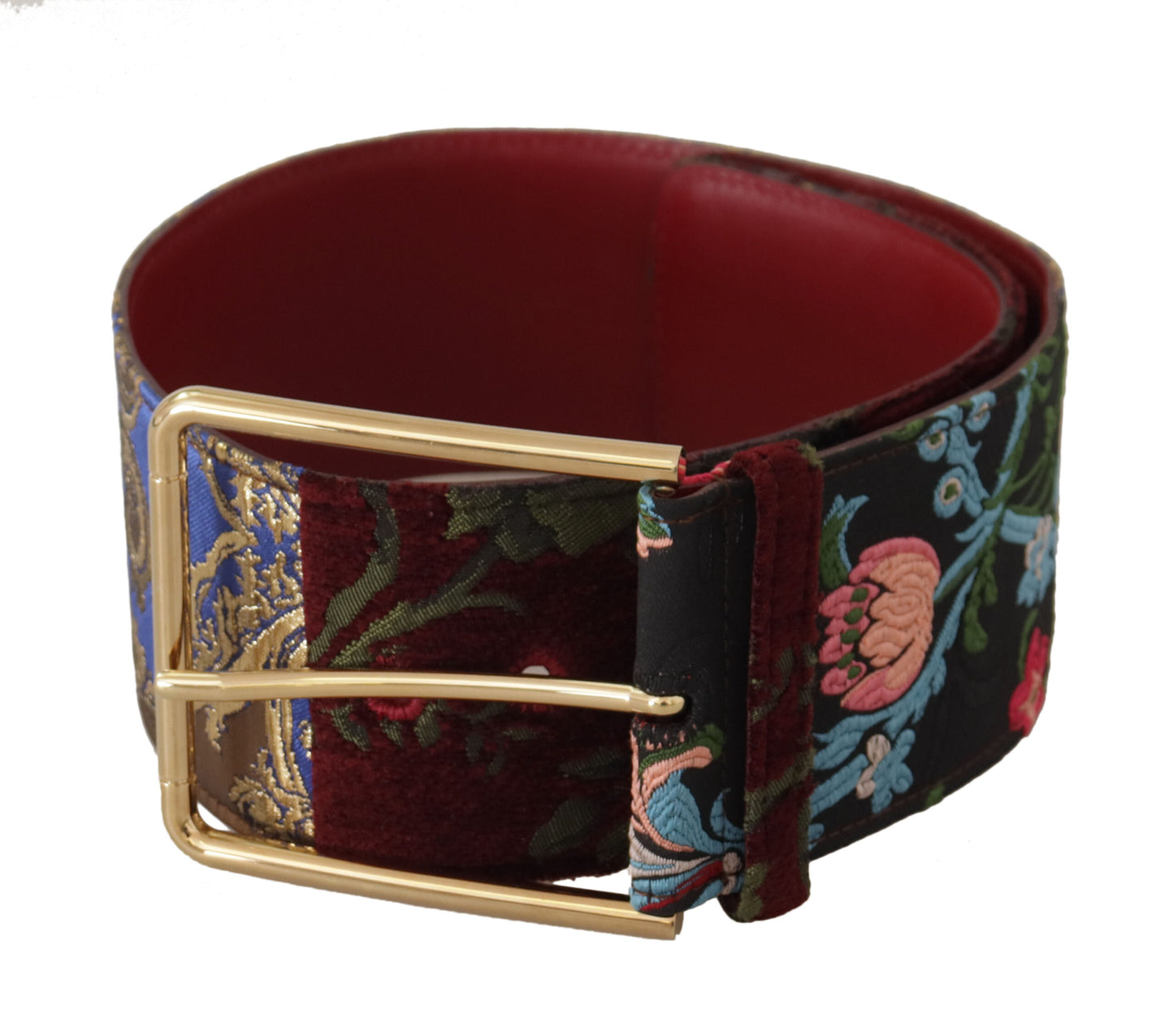 Dolce & Gabbana Engraved Logo Multicolor Leather Belt - 70 cm / 28 Inches