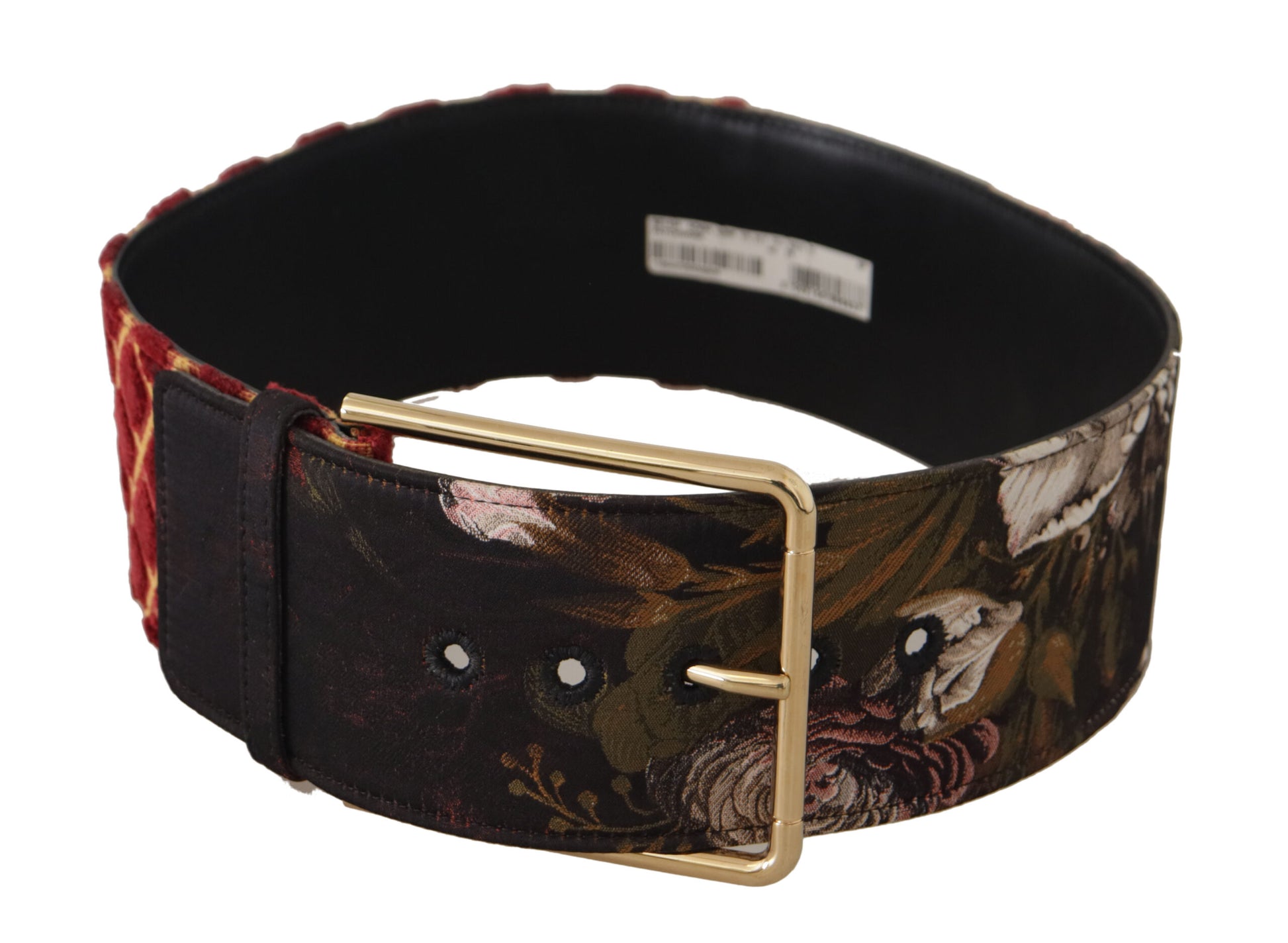 Dolce & Gabbana Engraved Logo Multicolor Leather Belt - 75 cm / 30 Inches