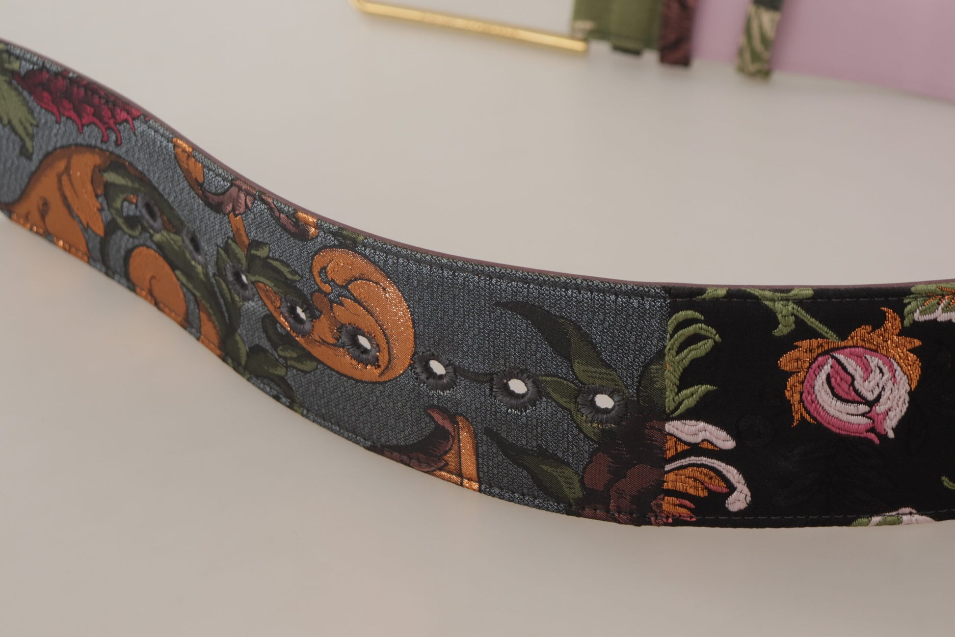 Dolce & Gabbana Elegant Multicolor Canvas-Leather Belt - 75 cm / 30 Inches