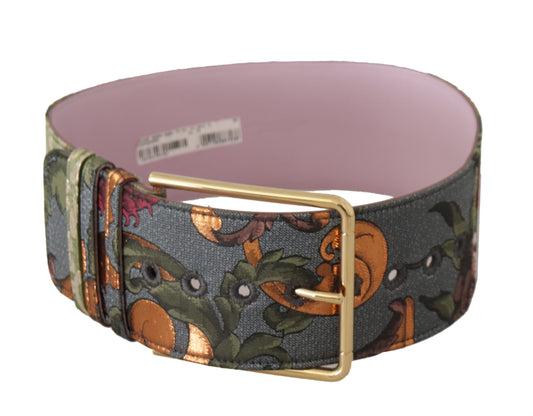 Dolce & Gabbana Elegant Multicolor Canvas-Leather Belt - 75 cm / 30 Inches