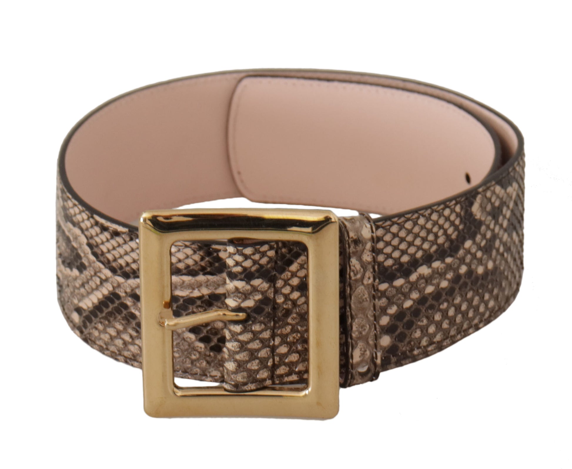 Dolce & Gabbana Elegant Leather Belt with Logo Buckle - 65 cm / 26 Inches