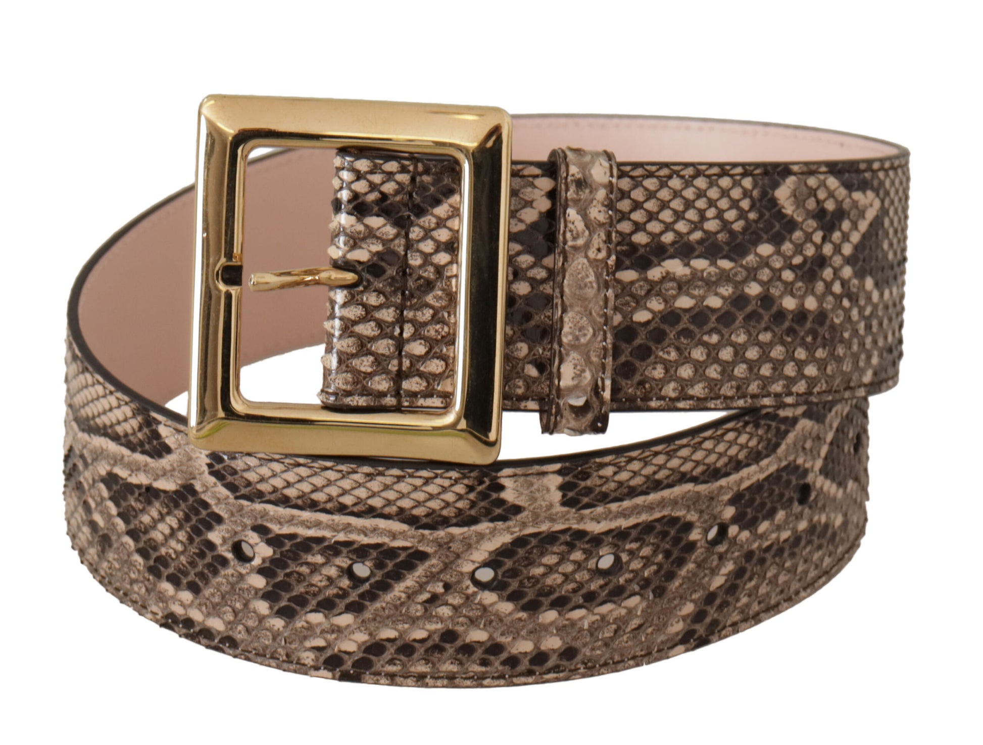 Dolce & Gabbana Elegant Leather Belt with Logo Buckle - 65 cm / 26 Inches