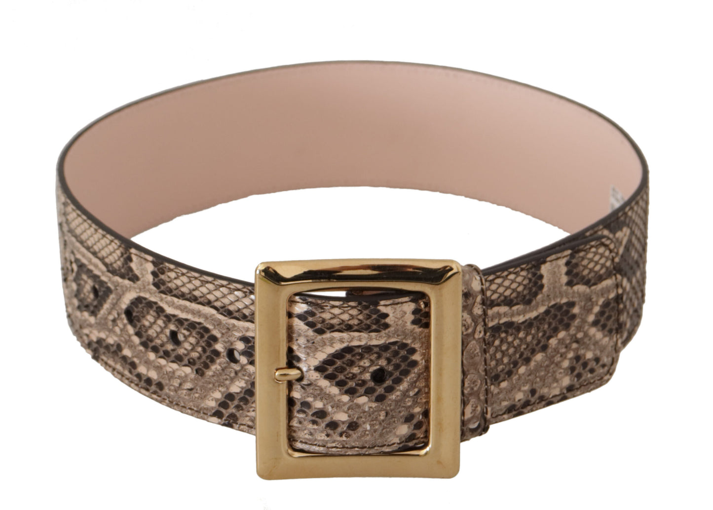 Dolce & Gabbana Elegant Leather Belt with Logo Buckle - 65 cm / 26 Inches