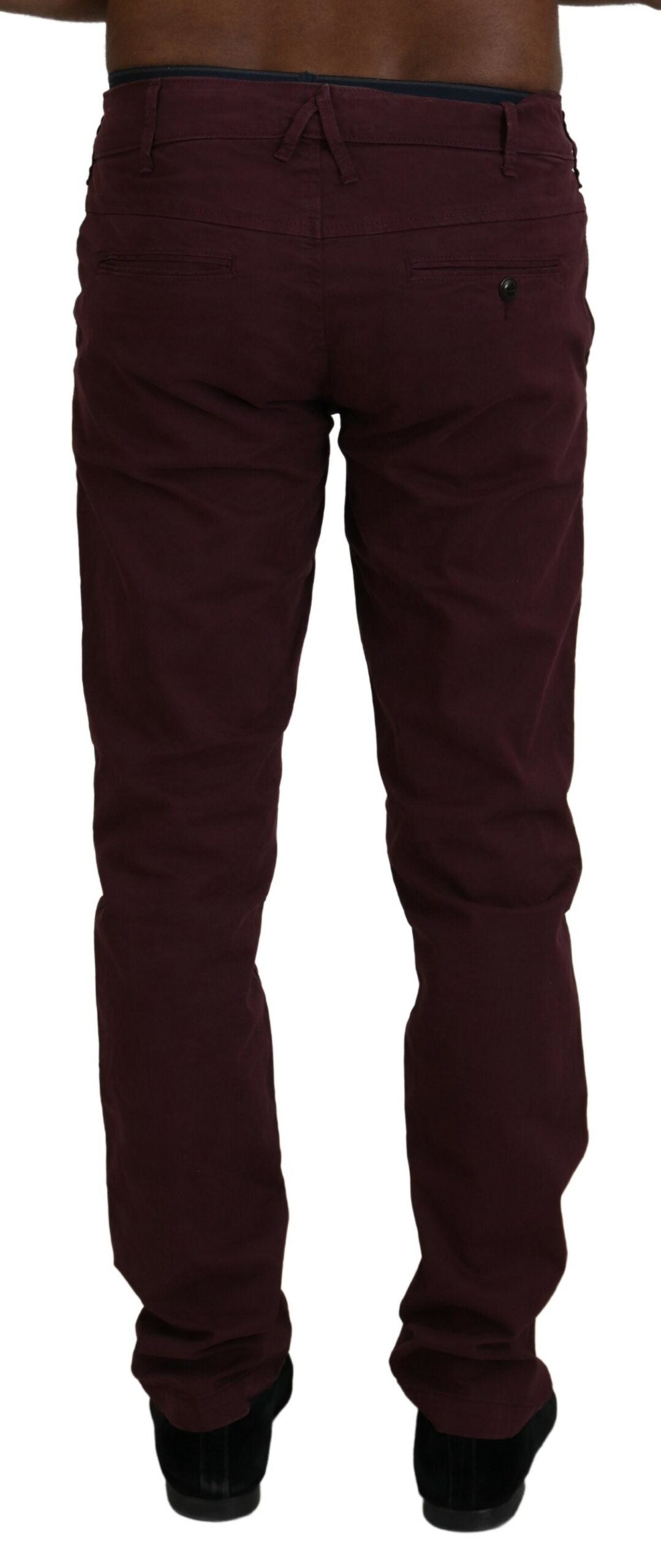 CYCLE Maroon Skinny Fit Cotton Pants - IT46 | S