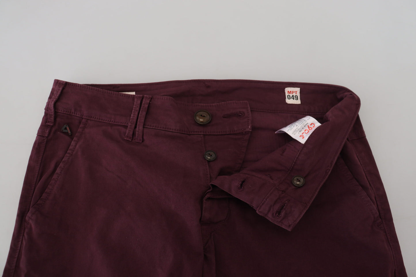 CYCLE Maroon Skinny Fit Cotton Pants - IT46 | S