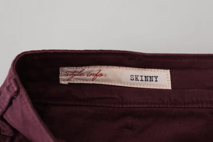 CYCLE Maroon Skinny Fit Cotton Pants - IT46 | S