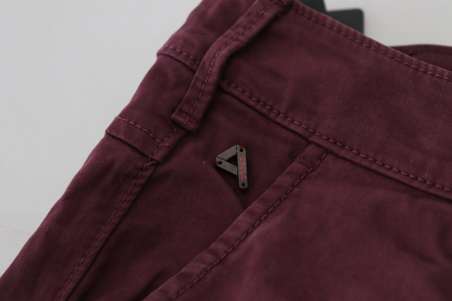 CYCLE Maroon Skinny Fit Cotton Pants - IT46 | S