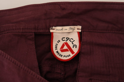 CYCLE Maroon Skinny Fit Cotton Pants - IT46 | S