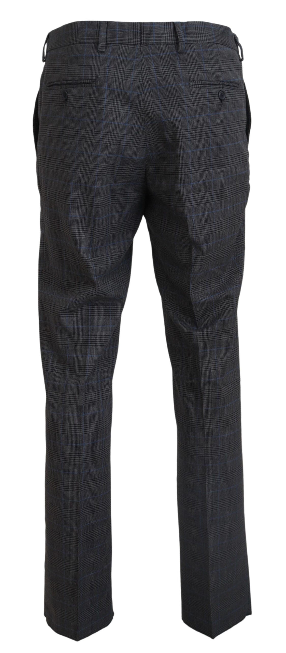 BENCIVENGA Elegant Checkered Wool Dress Pants for Men - IT54 | XL