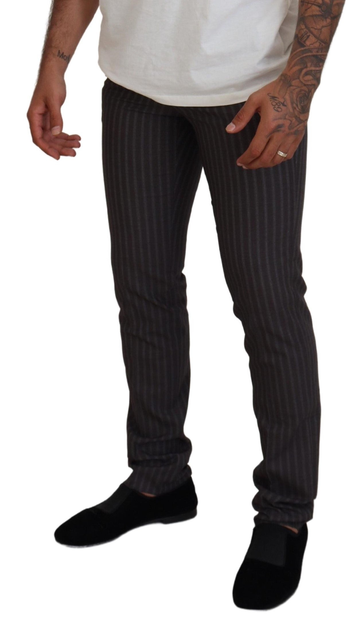 BENCIVENGA Elegant Striped Dress Pants for