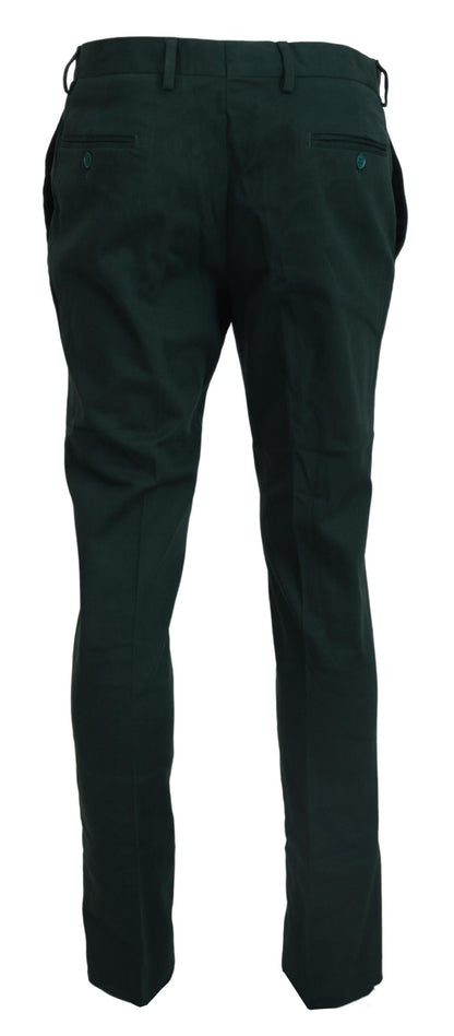 BENCIVENGA Elegant Dark Green Chino Trousers - IT46 | S