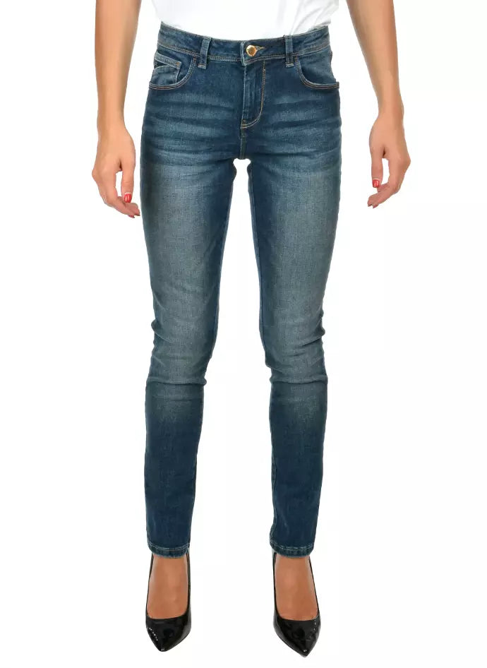 Yes Zee Blue Cotton Women’s Skinny Jean