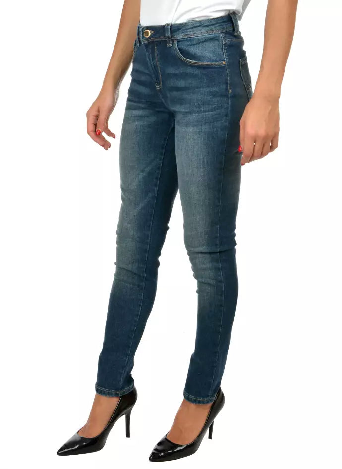 Yes Zee Blue Cotton Women’s Skinny Jean