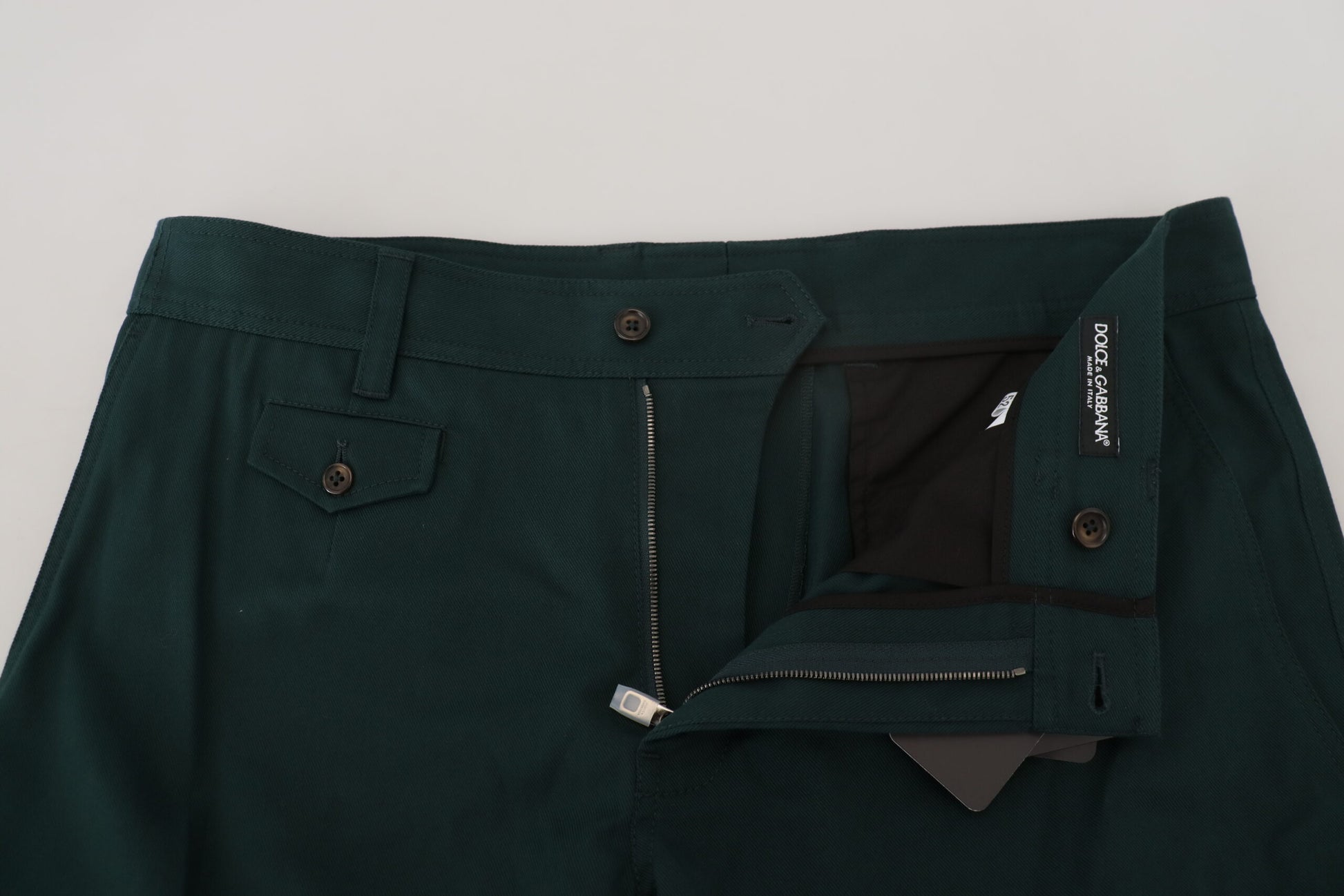 Dolce & Gabbana Elegant Green Slim Fit Cargo Jeans - IT44 | XS