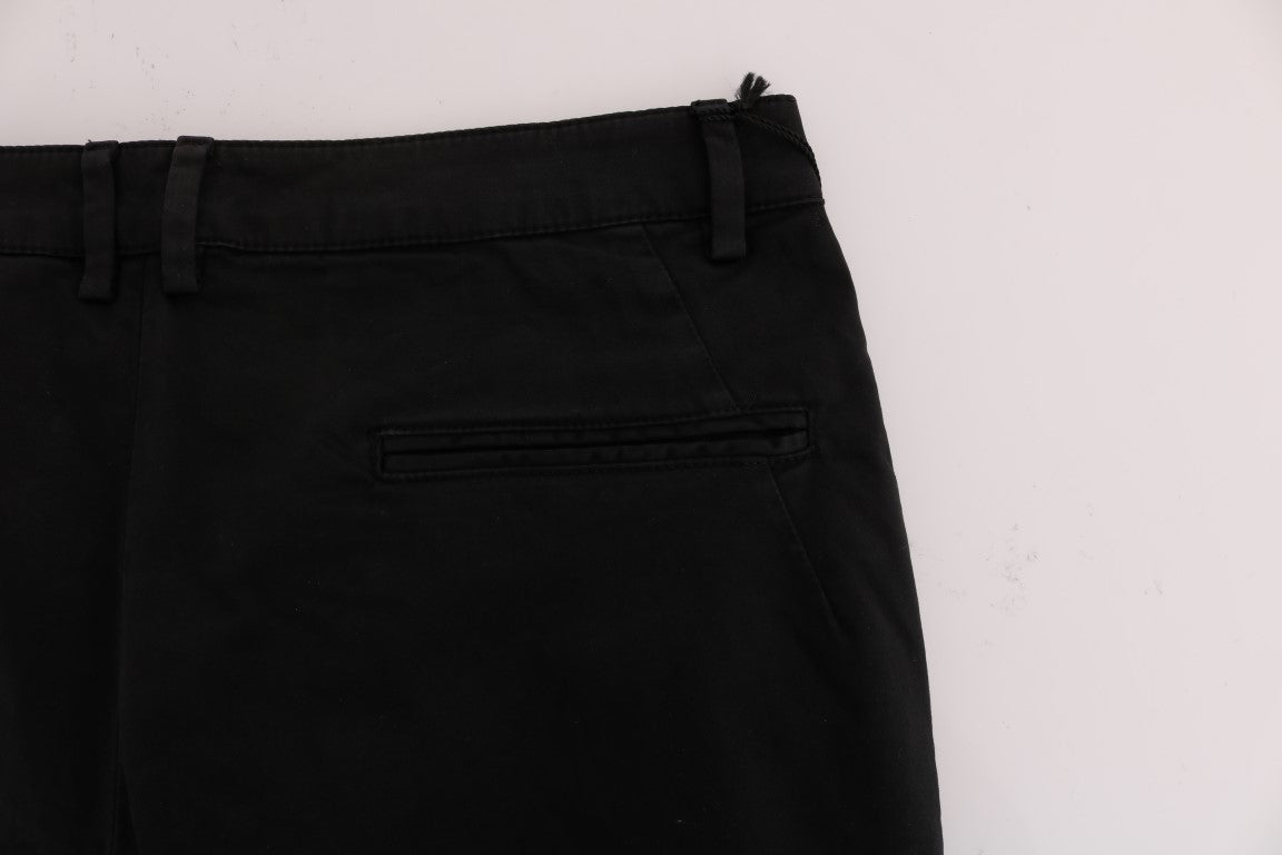 Costume National Chic Black Slim Fit Cotton Stretch Pants - IT46 | S