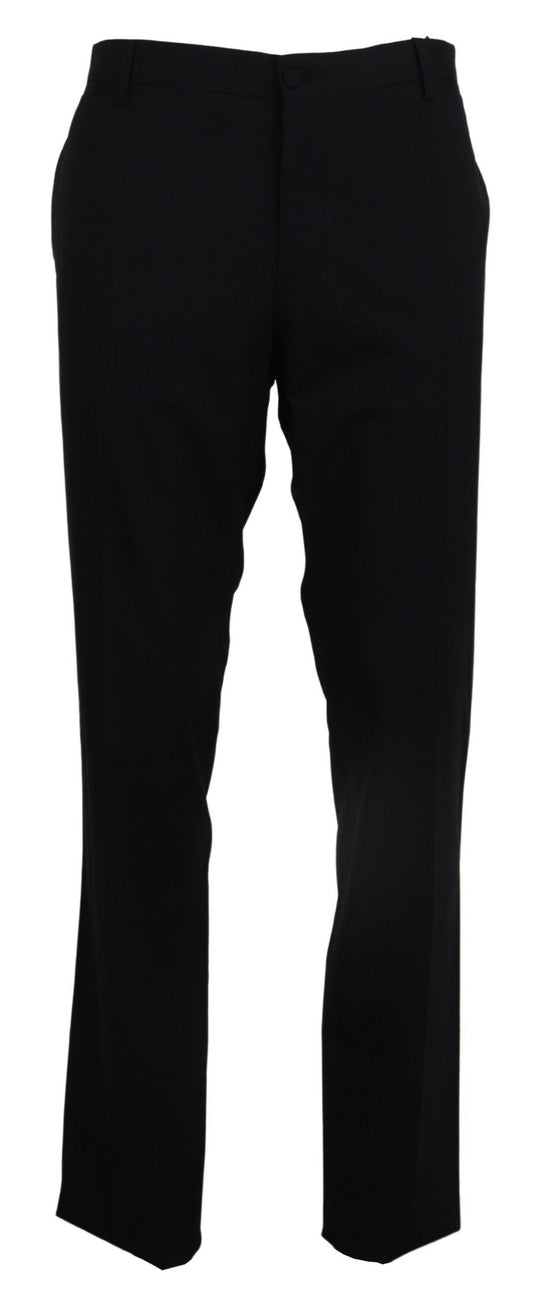 Dolce & Gabbana Elegant Slim Fit Wool Blend Trousers - IT54 | XL