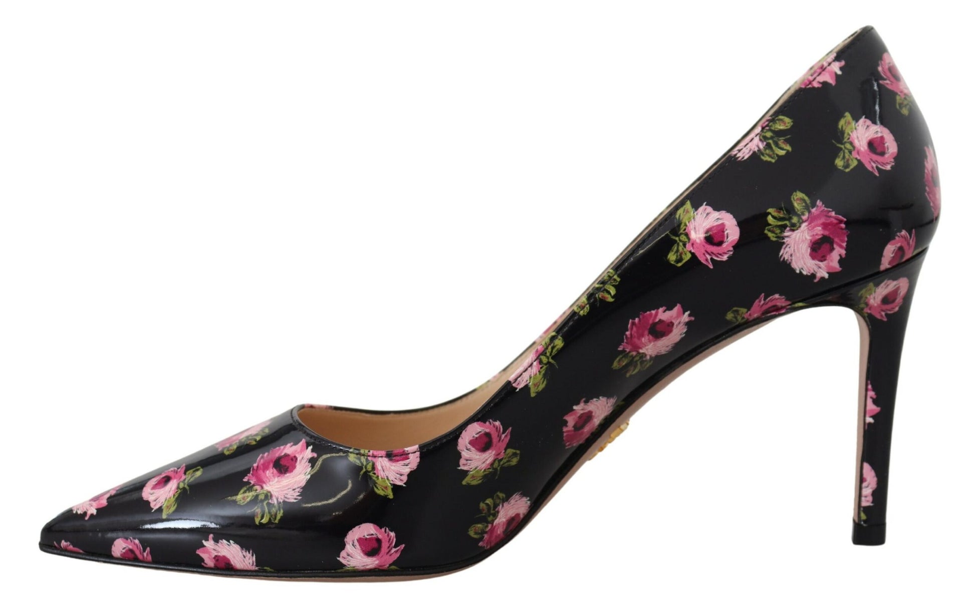 Prada Elegant Floral Print Leather Pumps - EU39.5/US9