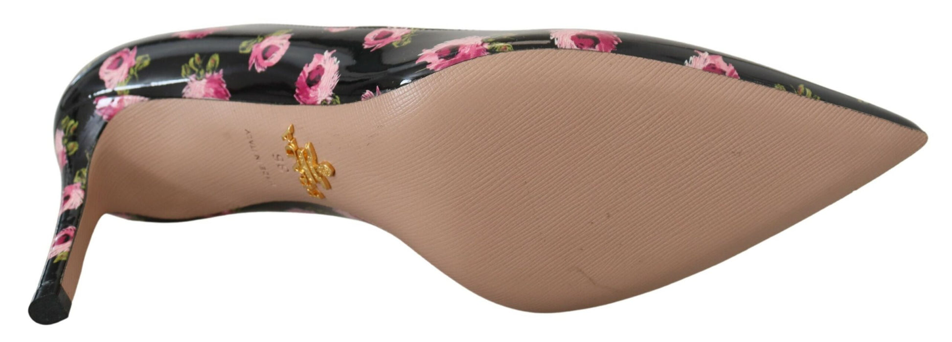 Prada Elegant Floral Print Leather Pumps - EU39.5/US9