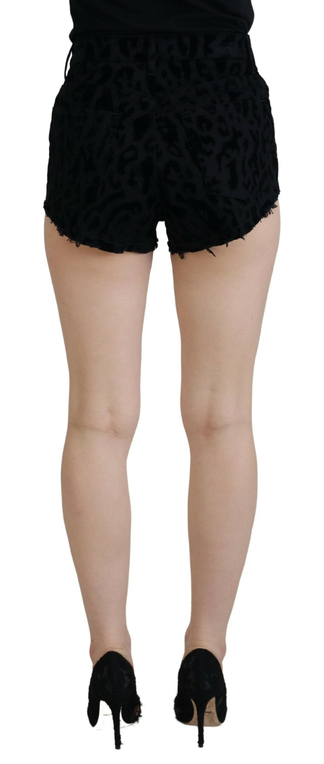 Dolce & Gabbana Elegant High Waist Denim Hot Pants Shorts - IT40|S