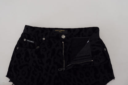 Dolce & Gabbana Elegant High Waist Denim Hot Pants Shorts - IT40|S