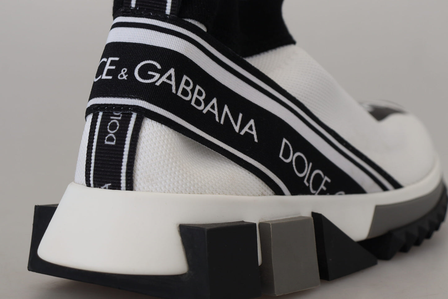 Dolce & Gabbana Chic Black and White Sorrento Slip-On Sneakers - EU36/US5.5