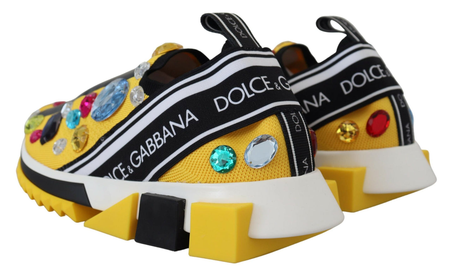 Dolce & Gabbana Exquisite Yellow Techno Fabric Sneakers - EU39/US8.5