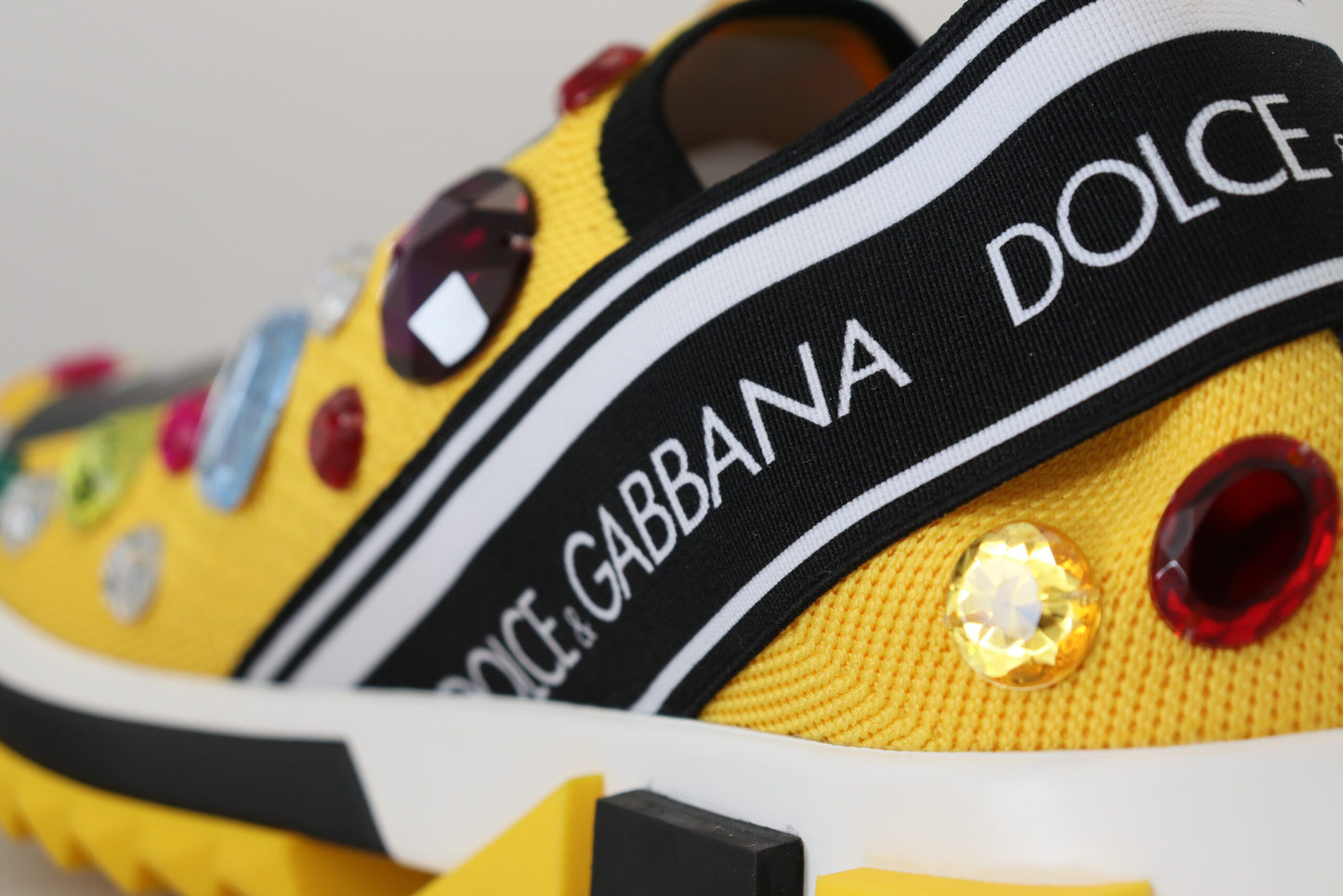 Dolce & Gabbana Exquisite Yellow Techno Fabric Sneakers - EU39/US8.5