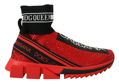 Dolce & Gabbana Exquisite Red Sorrento Slip-On Sneakers - EU35/US4.5