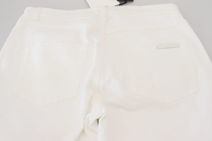 Dolce & Gabbana Elegant White Mid Waist Skinny Jeans - IT42|M