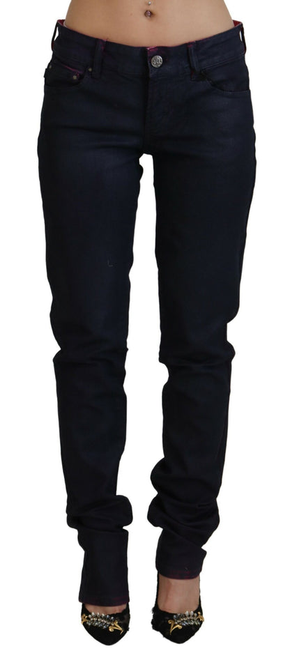 Just Cavalli Sleek Black Low Waist Denim Pants - W26